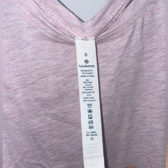 Lululemon Pink Open back Tank Top - Picture 5 of 6